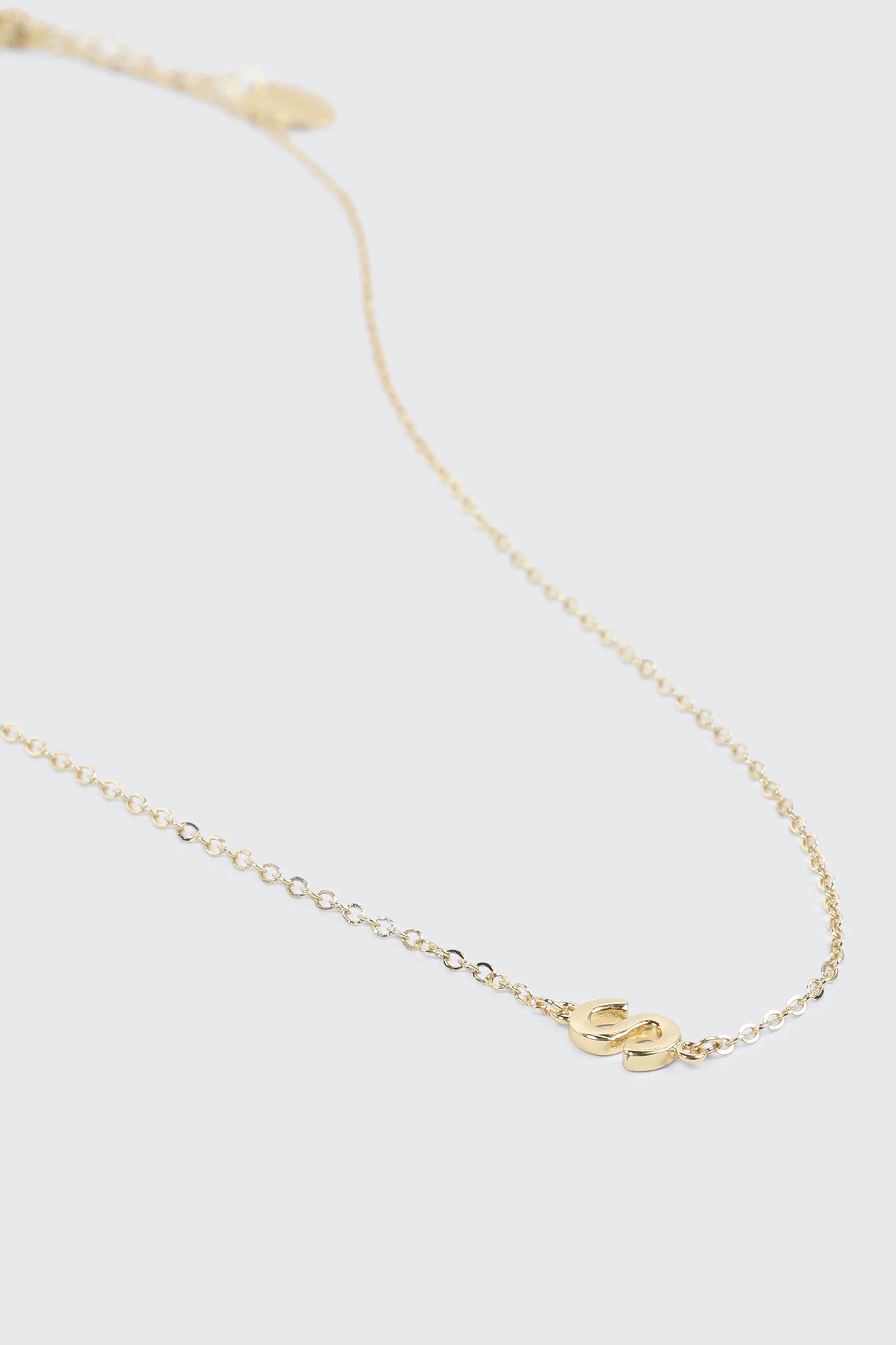 14K Gold Plated Initial S Necklace - Image 3