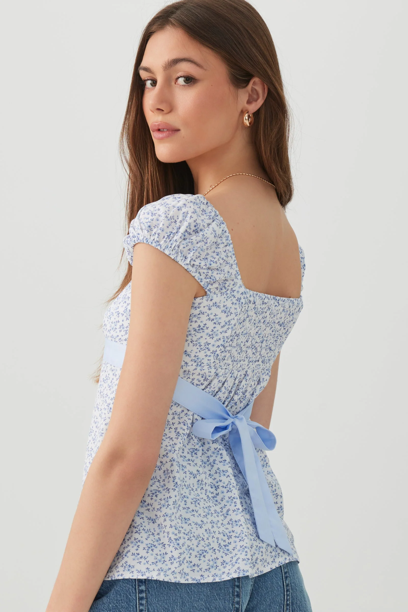 Babydoll Top with Satin Ribbon - Image 4