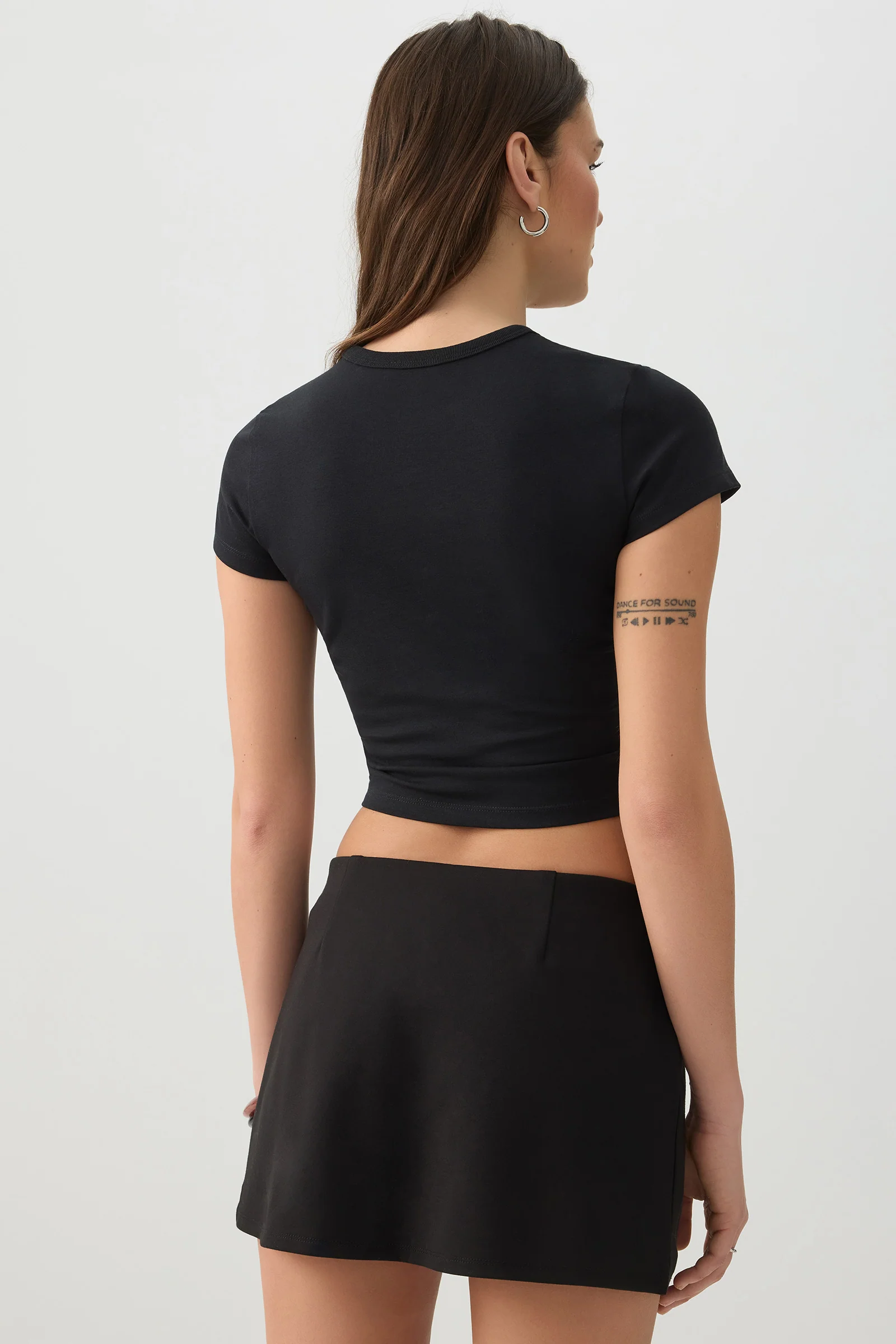 Basic Crop Cap Sleeve T-Shirt - Image 4