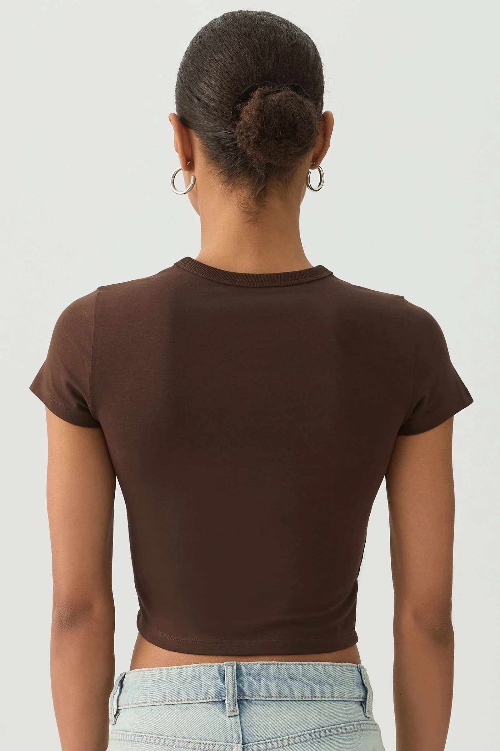 Basic Crop Cap Sleeve T-Shirt - Image 4