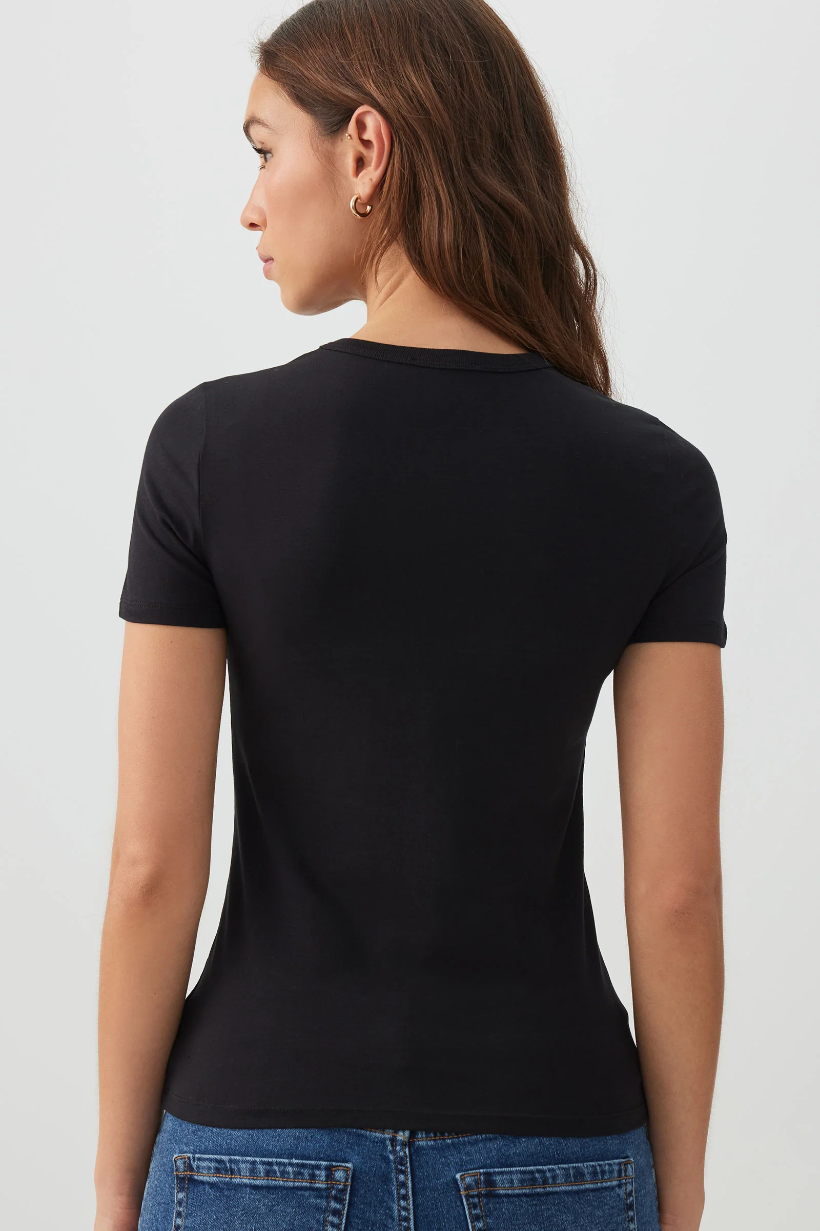 Basic Fitted Short Sleeve T-Shirt - Image 4