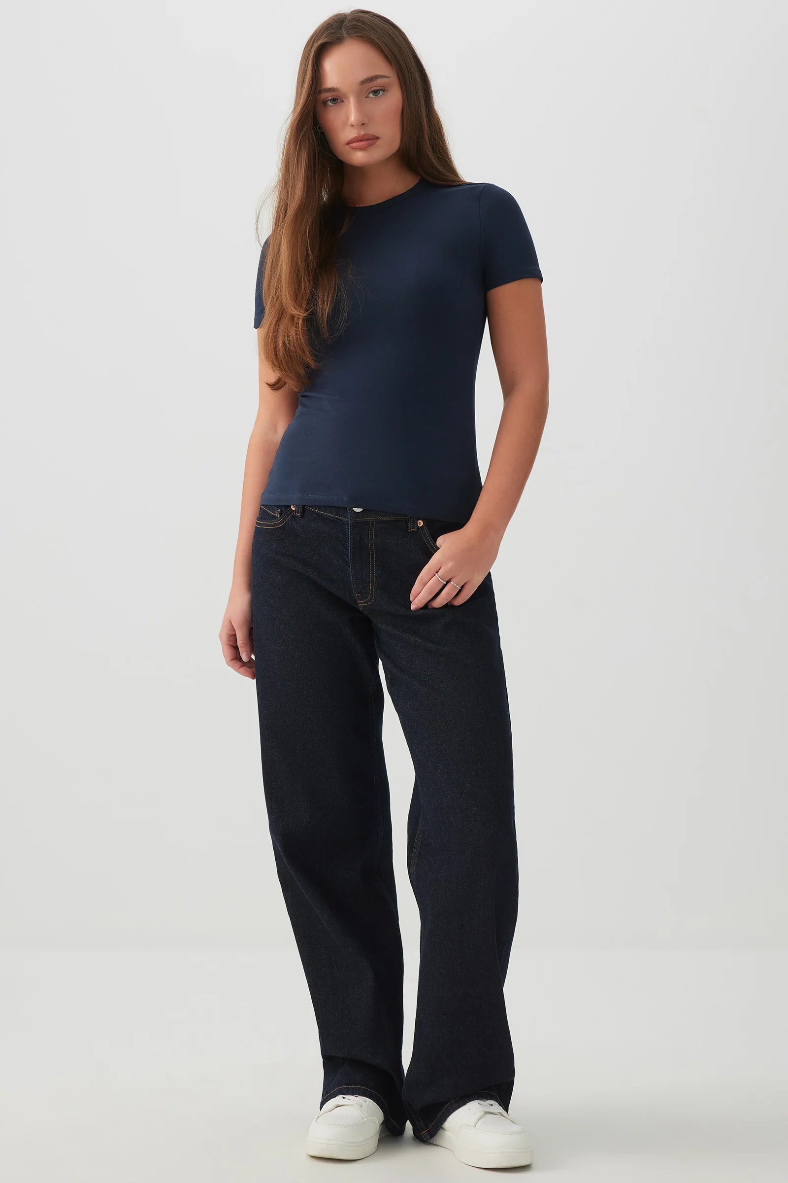 Basic Fitted Short Sleeve T-Shirt - Image 3