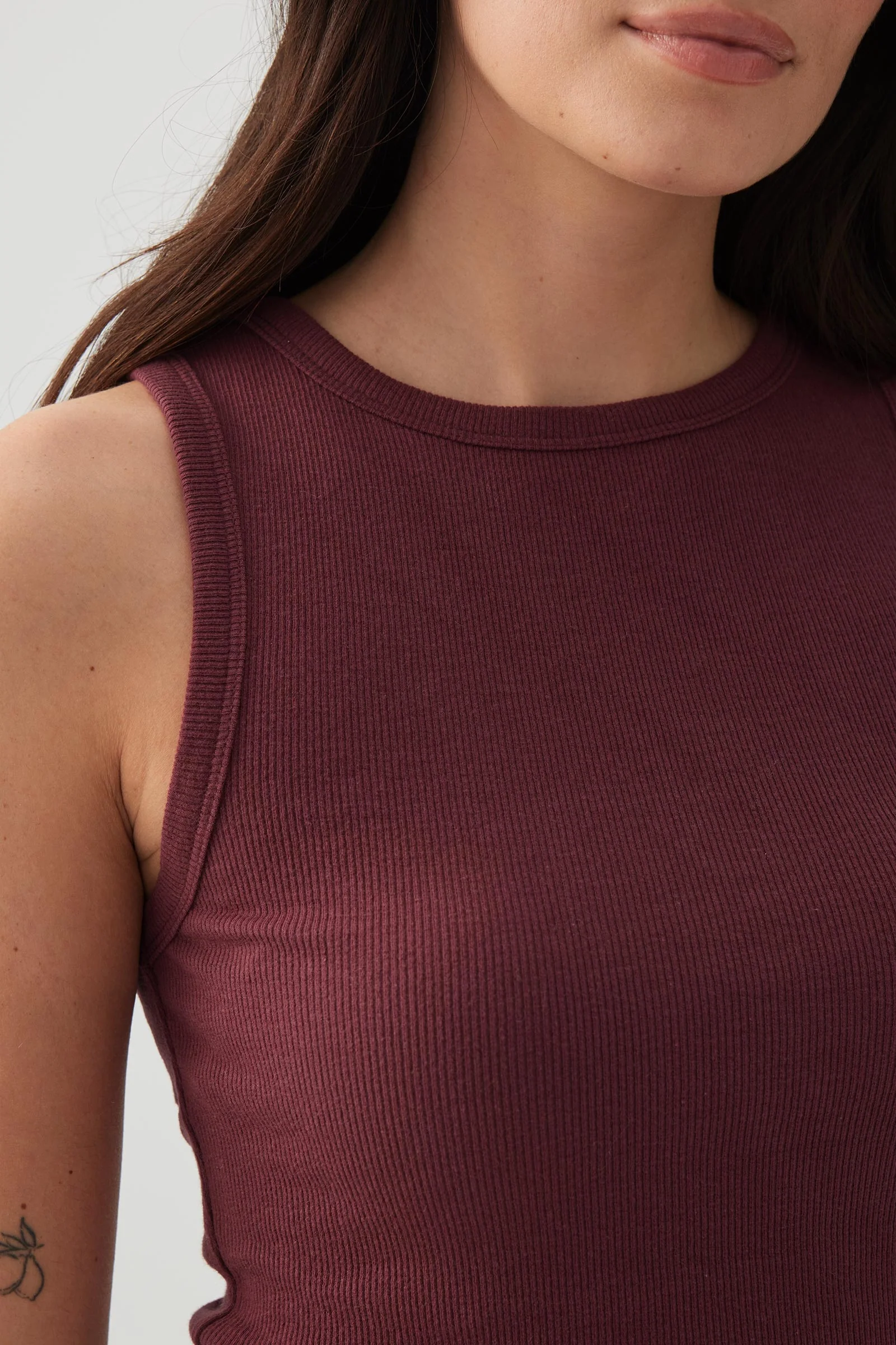 Basic Rib High Neck Tank Top - Image 3