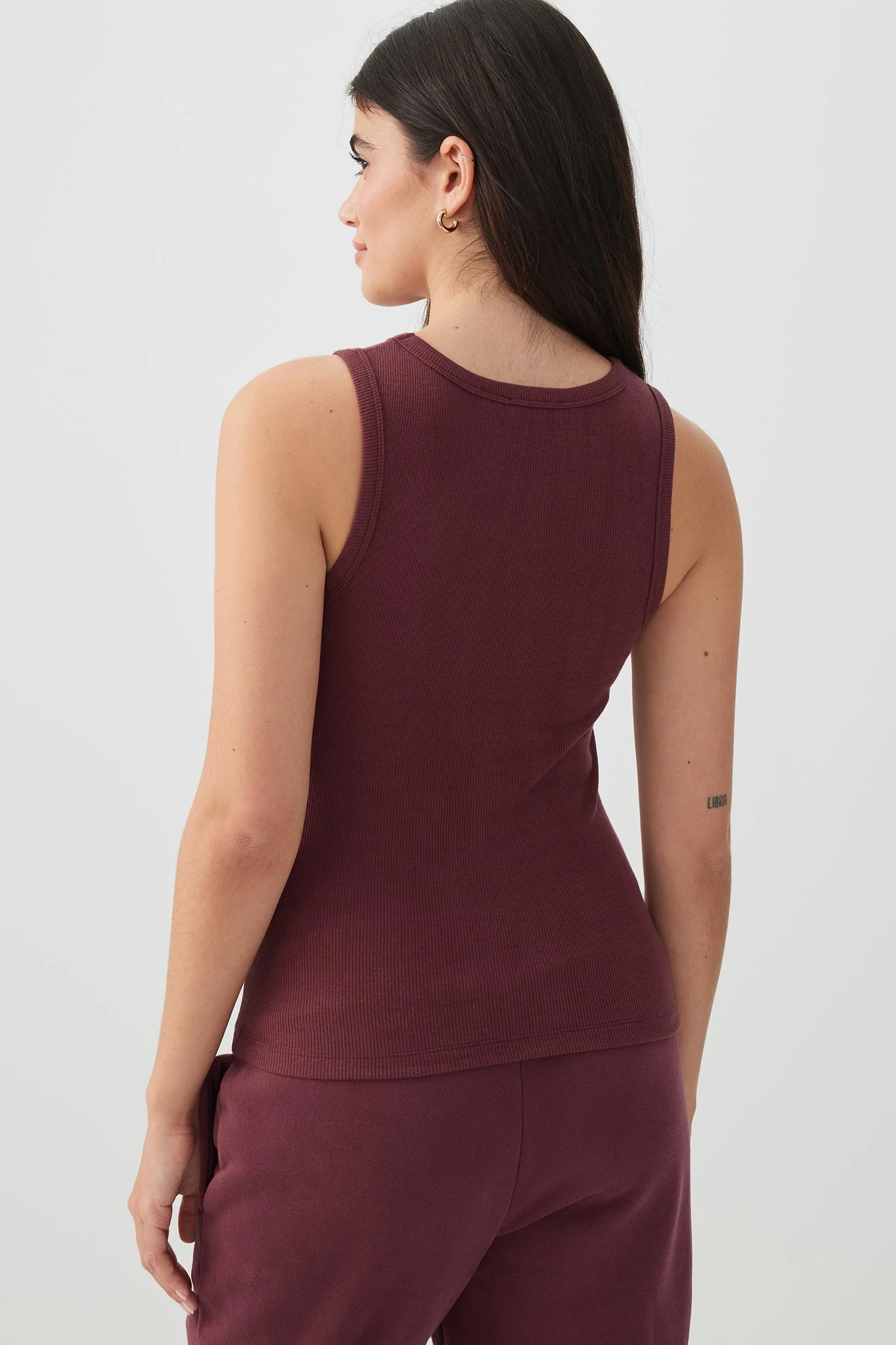 Basic Rib High Neck Tank Top - Image 4