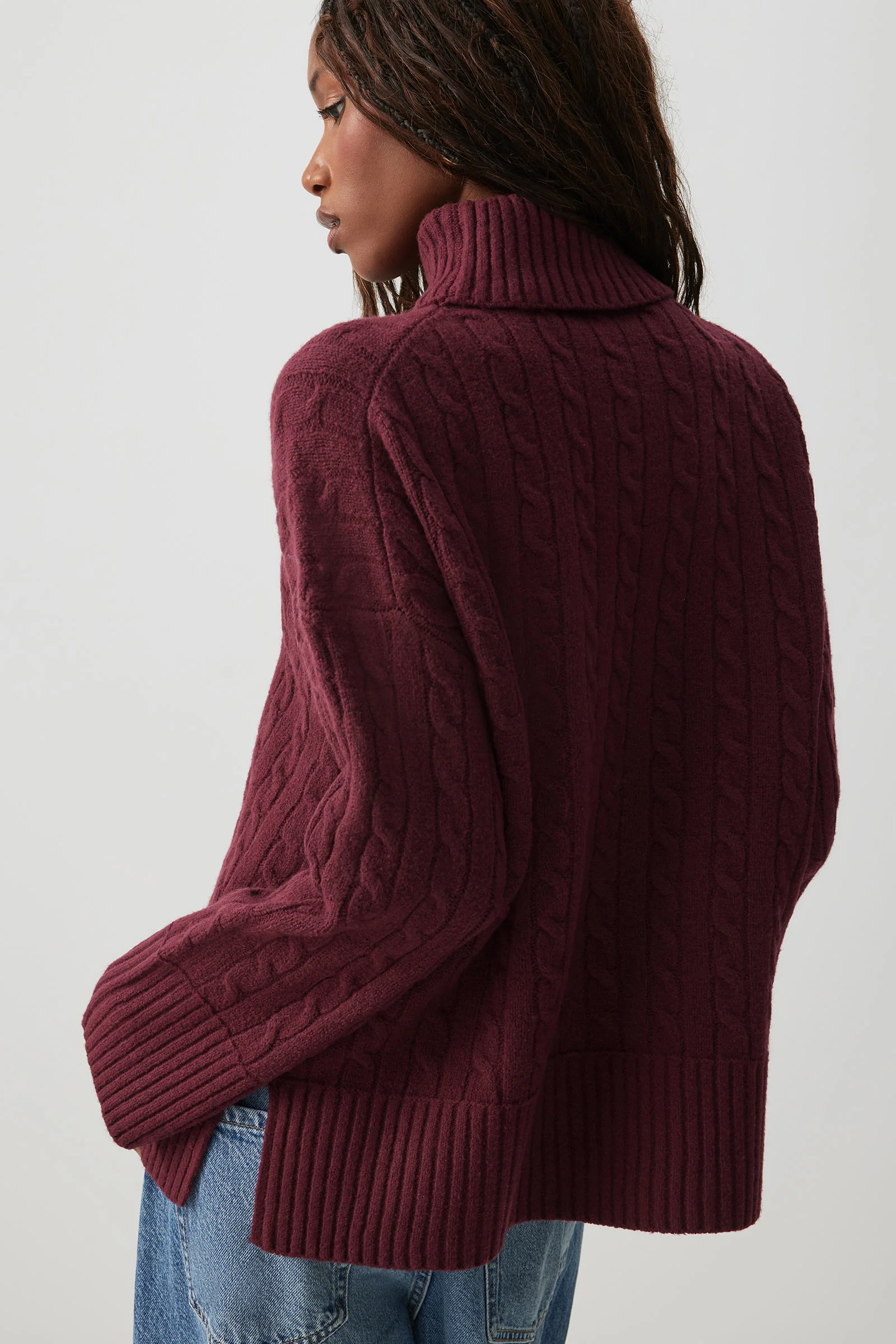 Cable Knit Turtleneck Sweater - Image 4