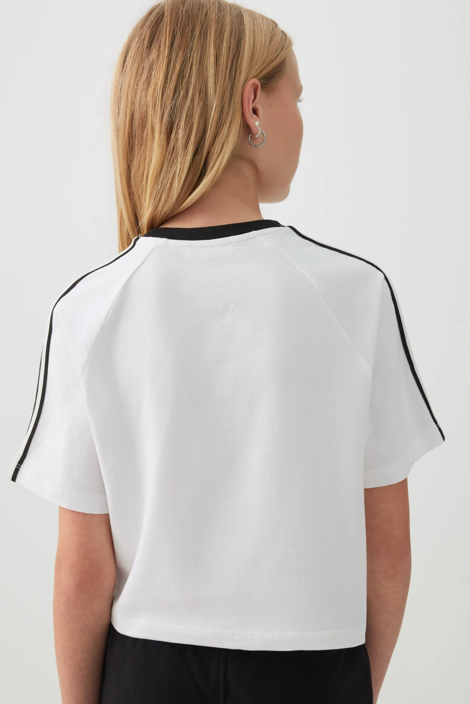 Contrast Stripe Boxy T-Shirt - Image 4