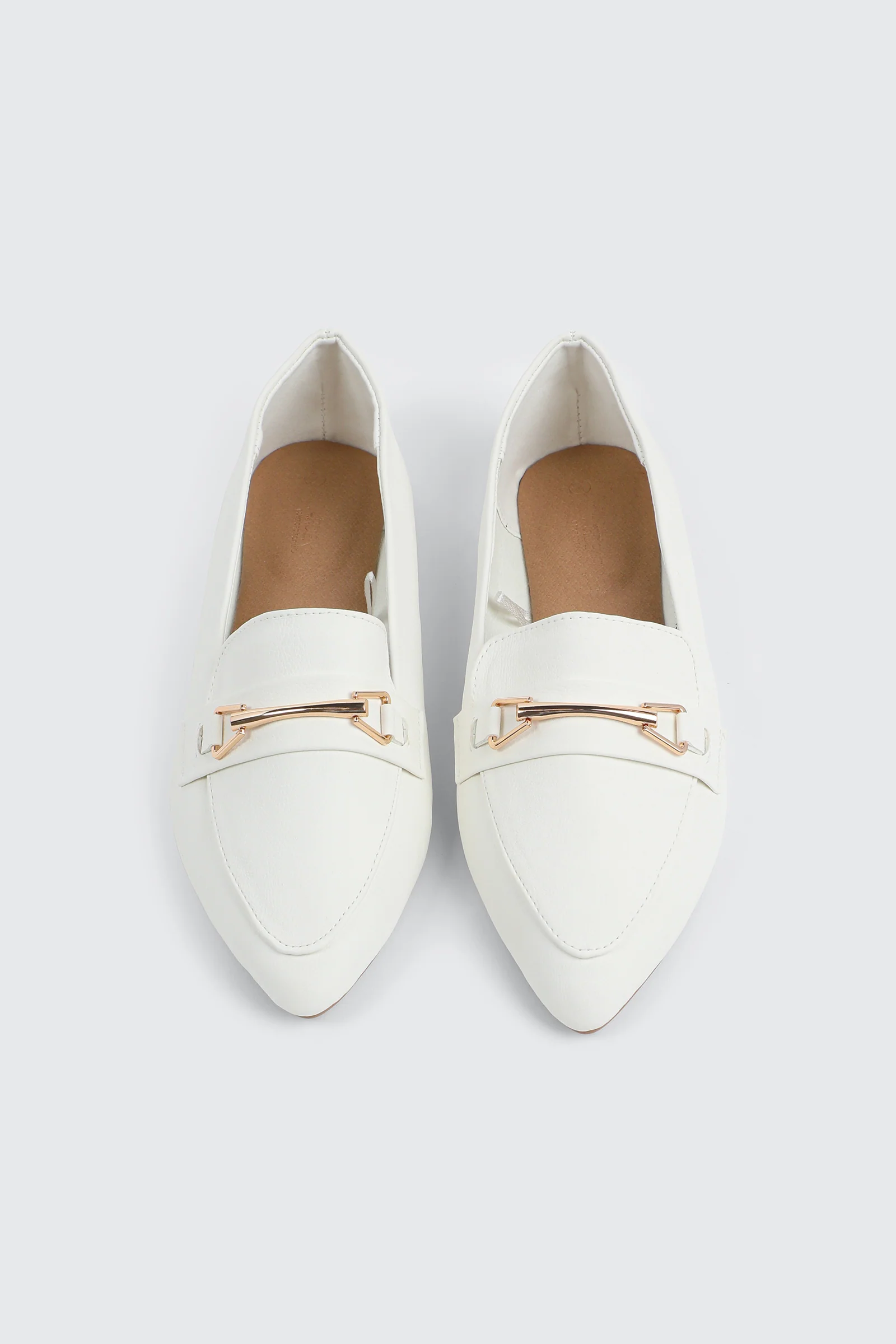 Faux Leather Pointed Toe Loafers - Image 4