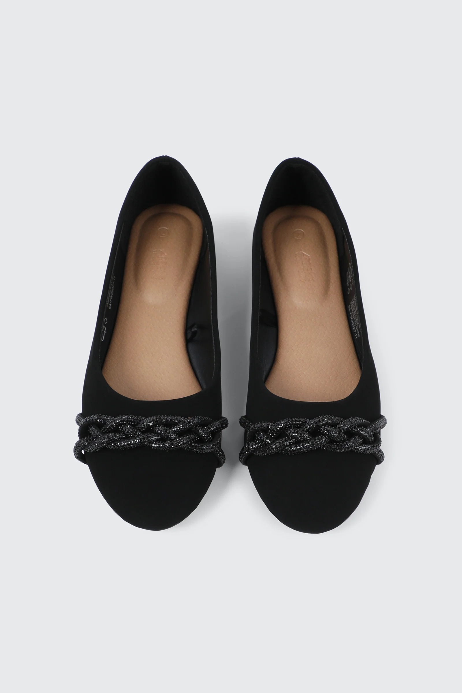 Faux Suede Ballet Flats with Braided Detail - Image 4