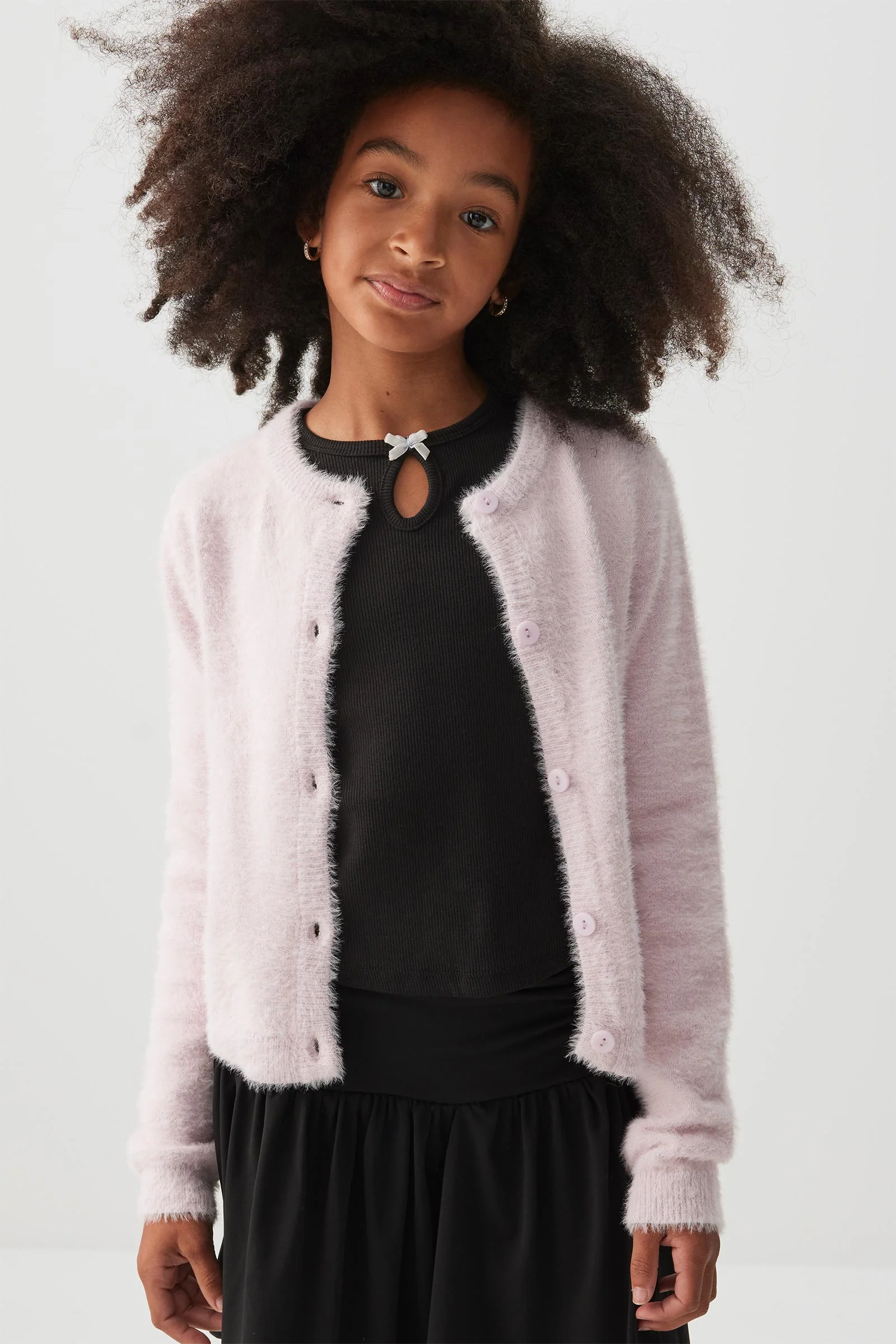 Fuzzy Knit Cardigan - Image 3