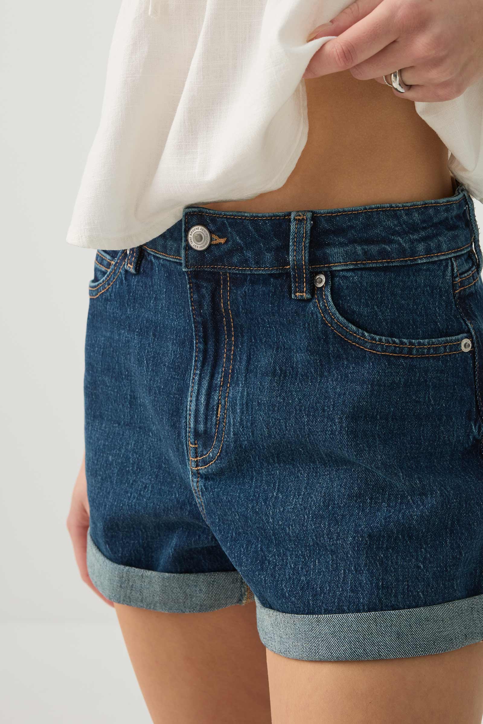 High Rise Mom Denim Shorts - Image 3
