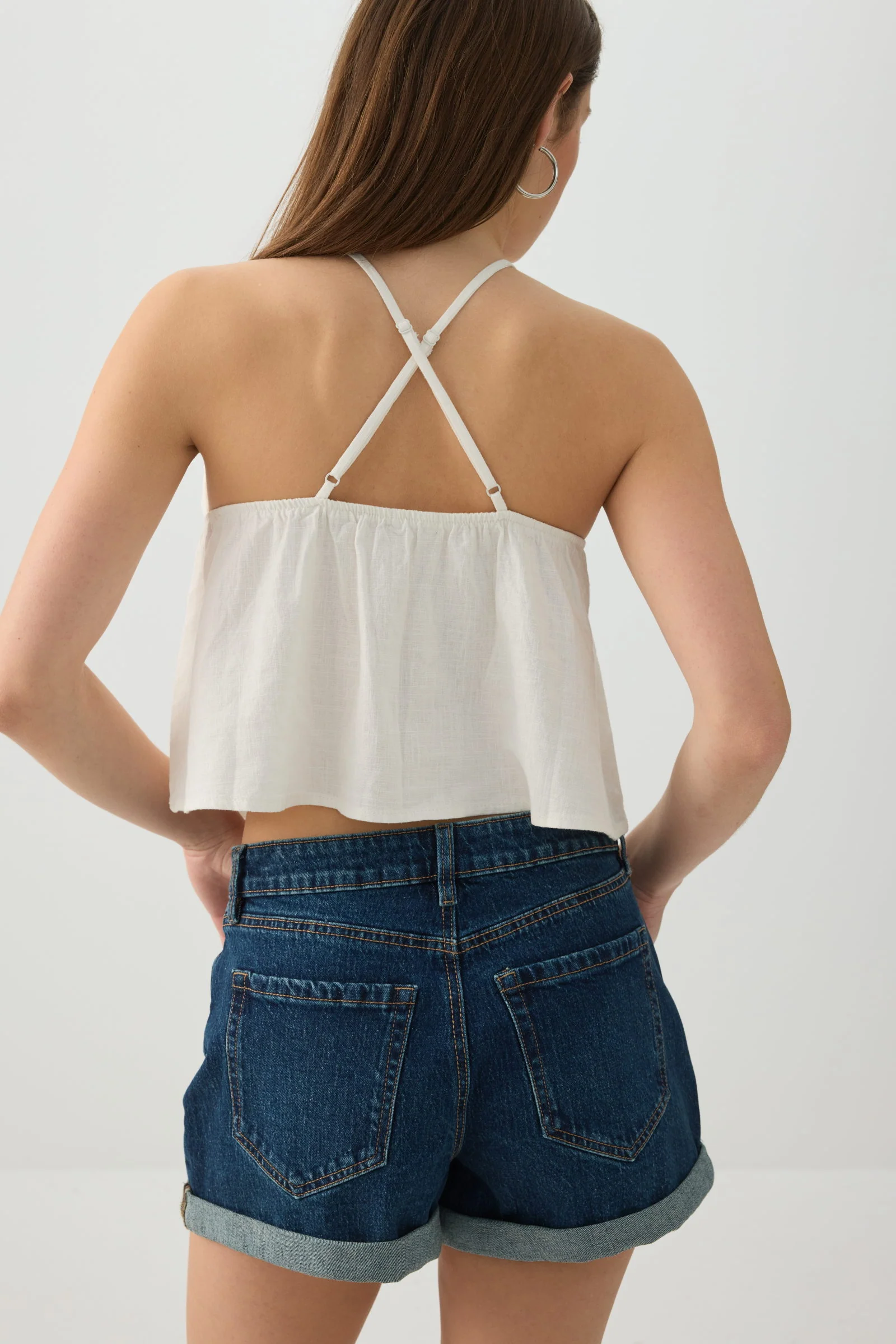 High Rise Mom Denim Shorts - Image 5