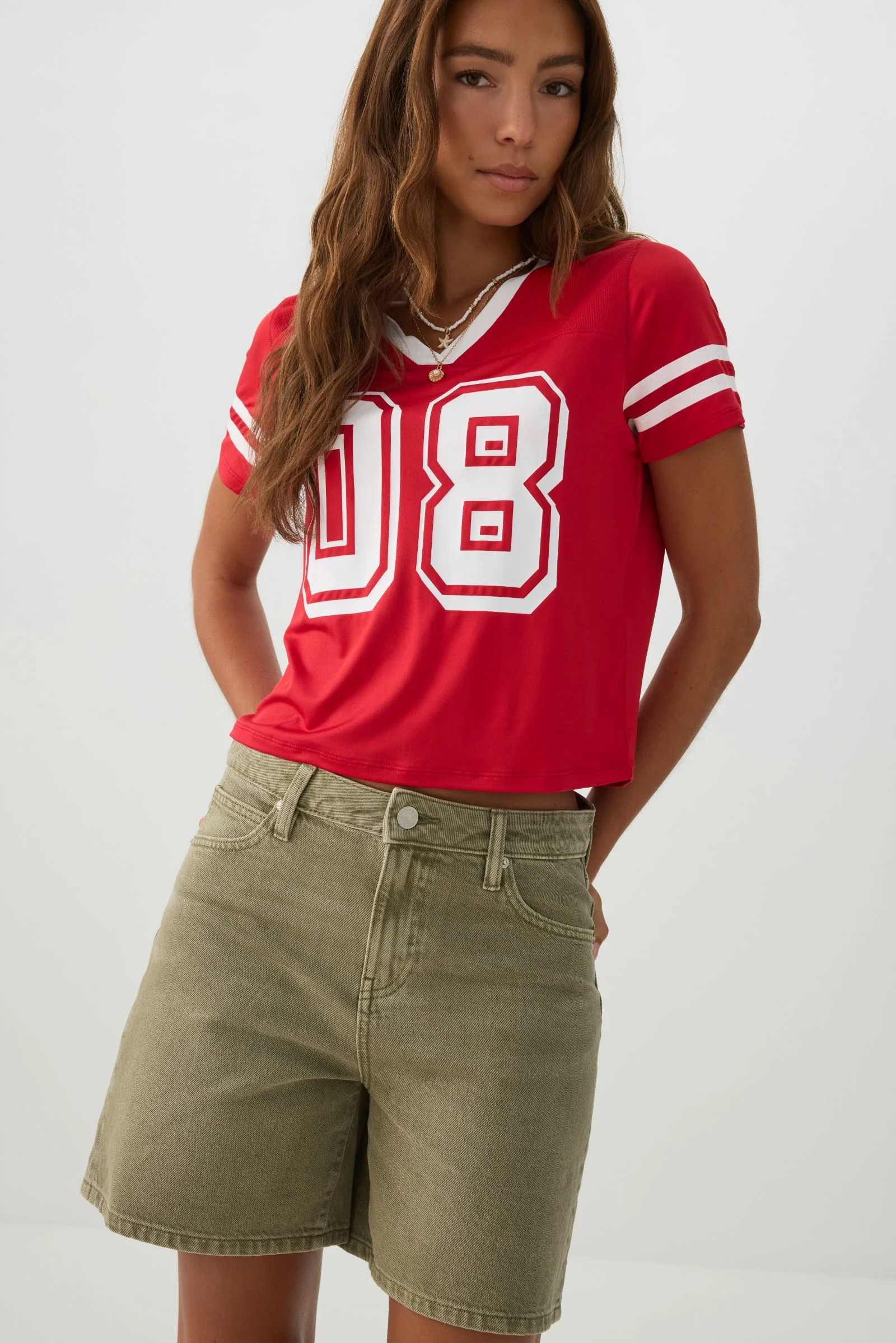 Mid Rise Denim Relaxed Bermuda Shorts - Image 3