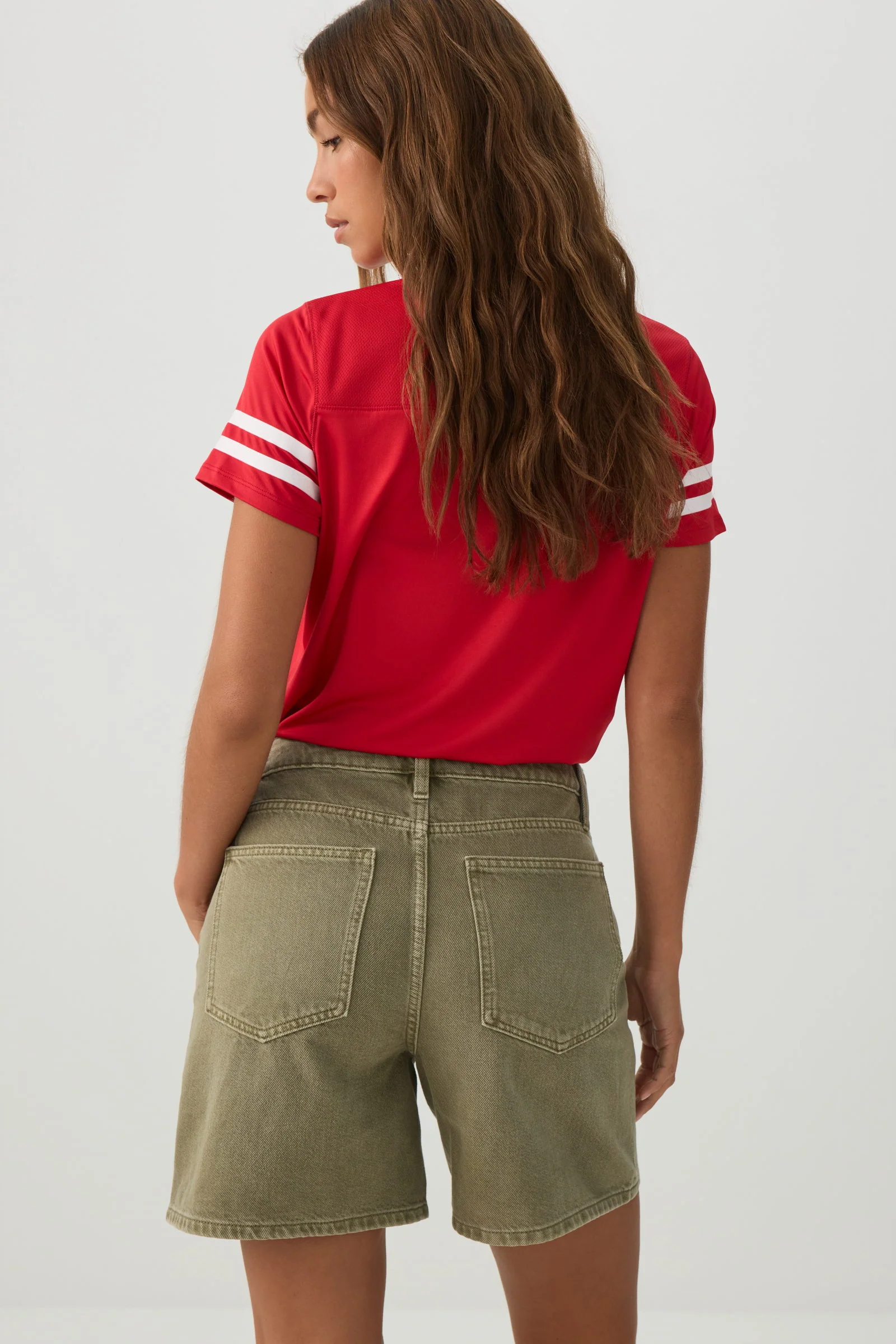 Mid Rise Denim Relaxed Bermuda Shorts - Image 5