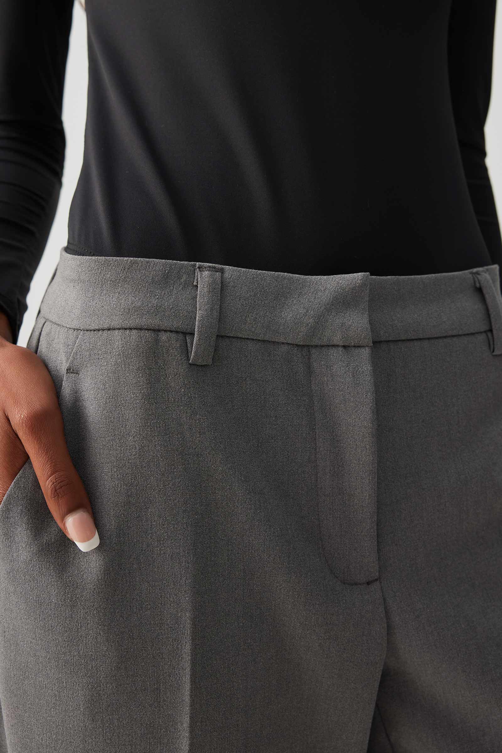 Mid Rise Straight Leg Trousers - Image 3