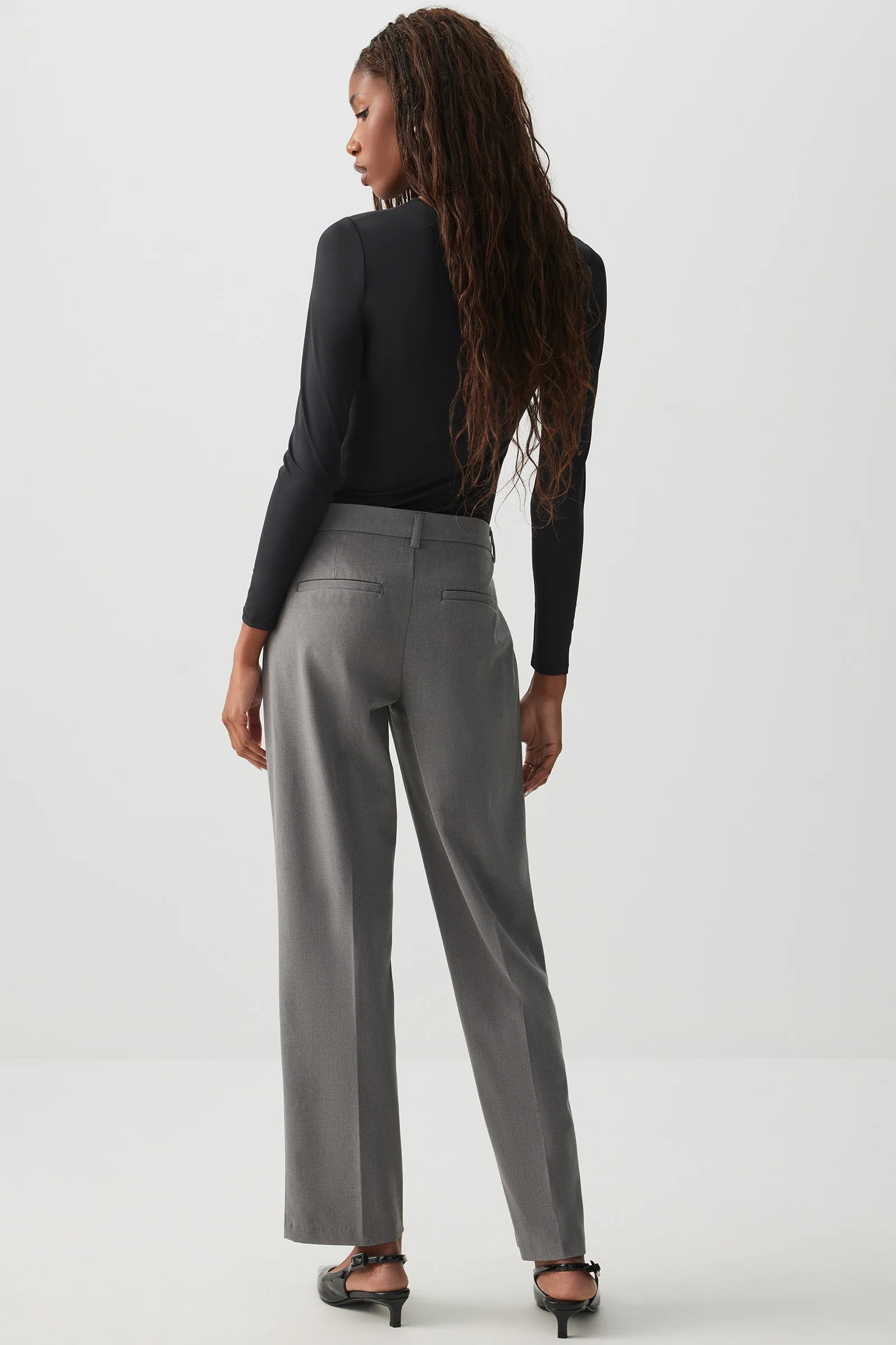Mid Rise Straight Leg Trousers - Image 4