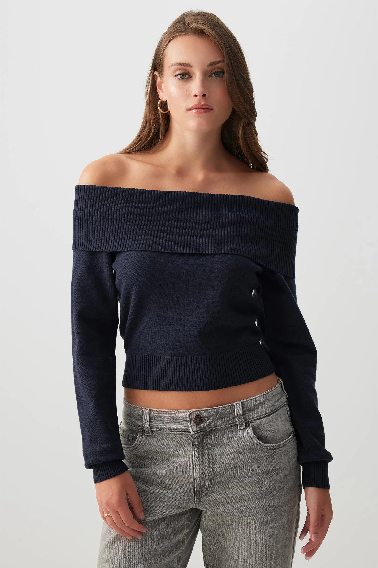 Off Shoulder Sweater - Image 3
