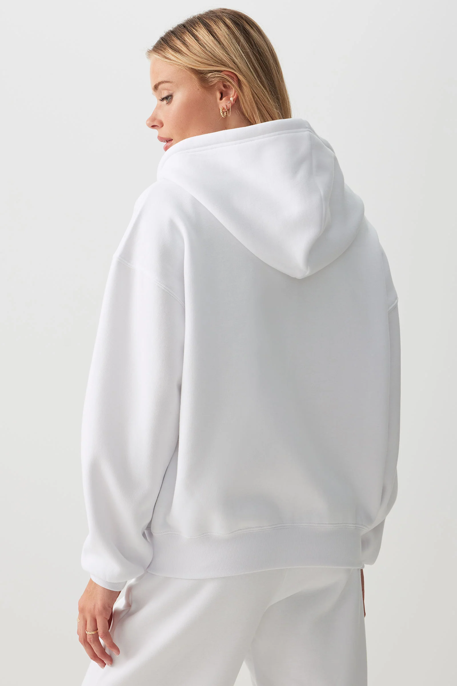 Oversized Zip Up Hoodie with Embroidery - Image 4