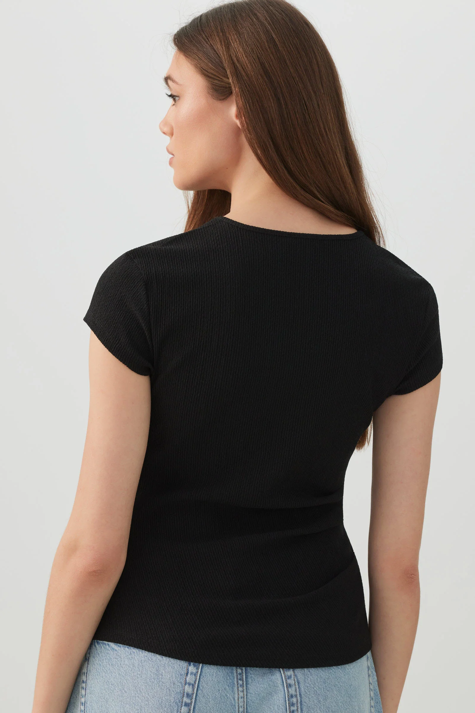 Ribbed Knit Cropped Top - Image 4