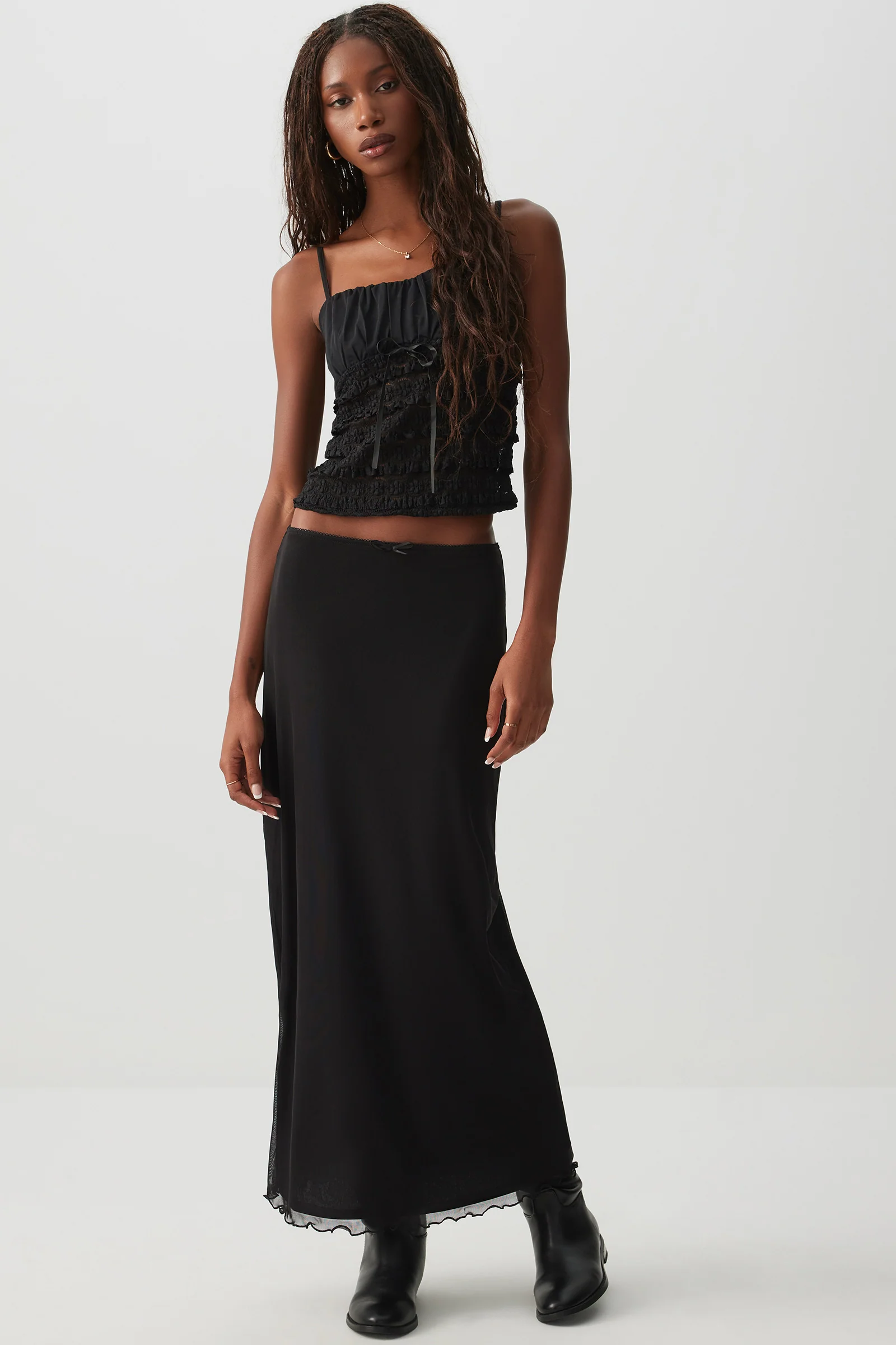 Ruched Bust Lace Tank Top - Image 3