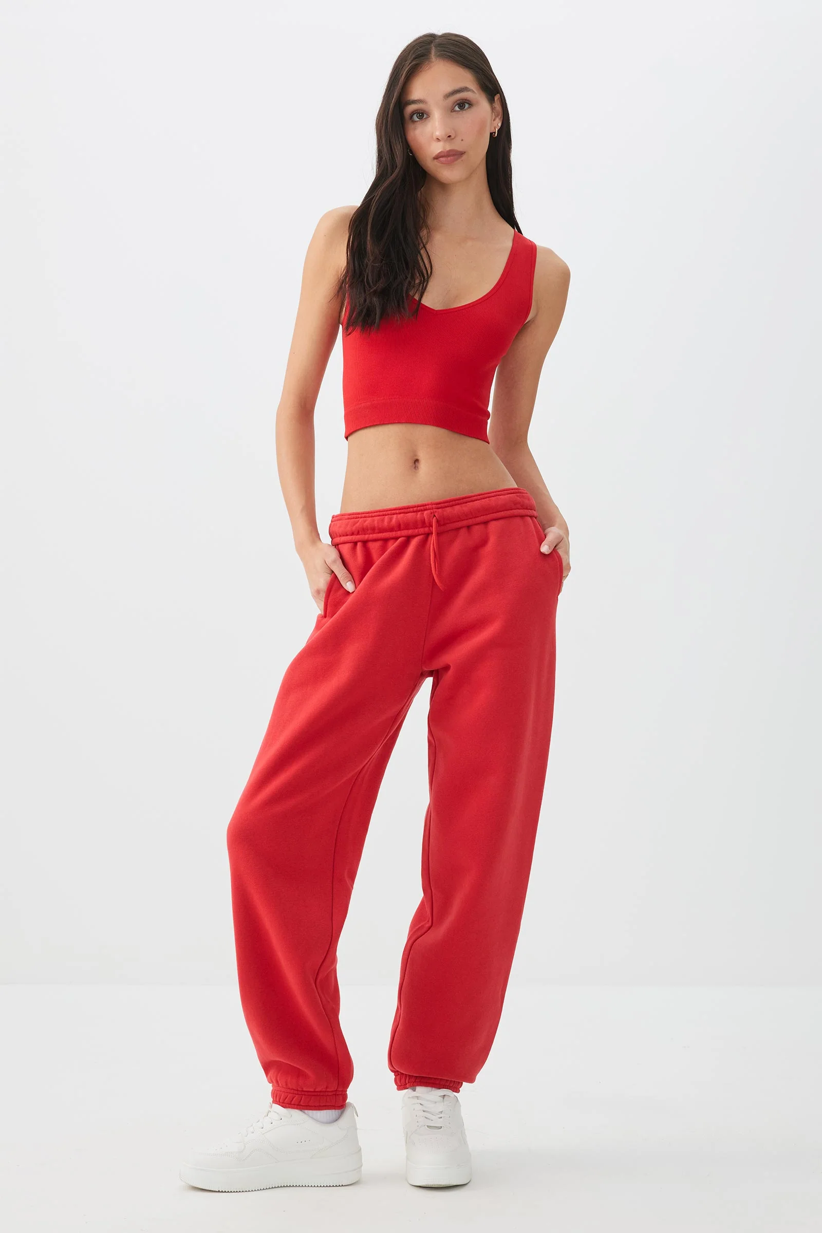 Seamless Crop V-Neck Tank Top - Image 3