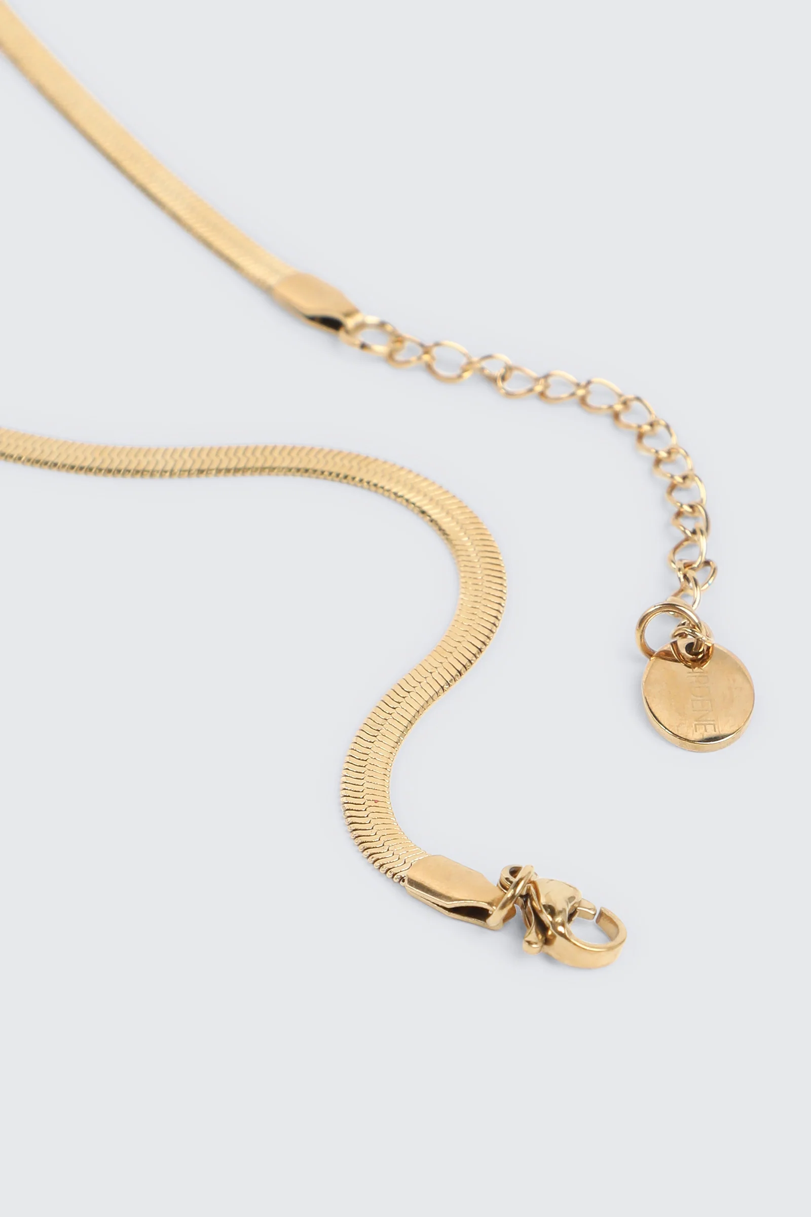 Stainless Steel Herringbone Chain Necklace - Image 3