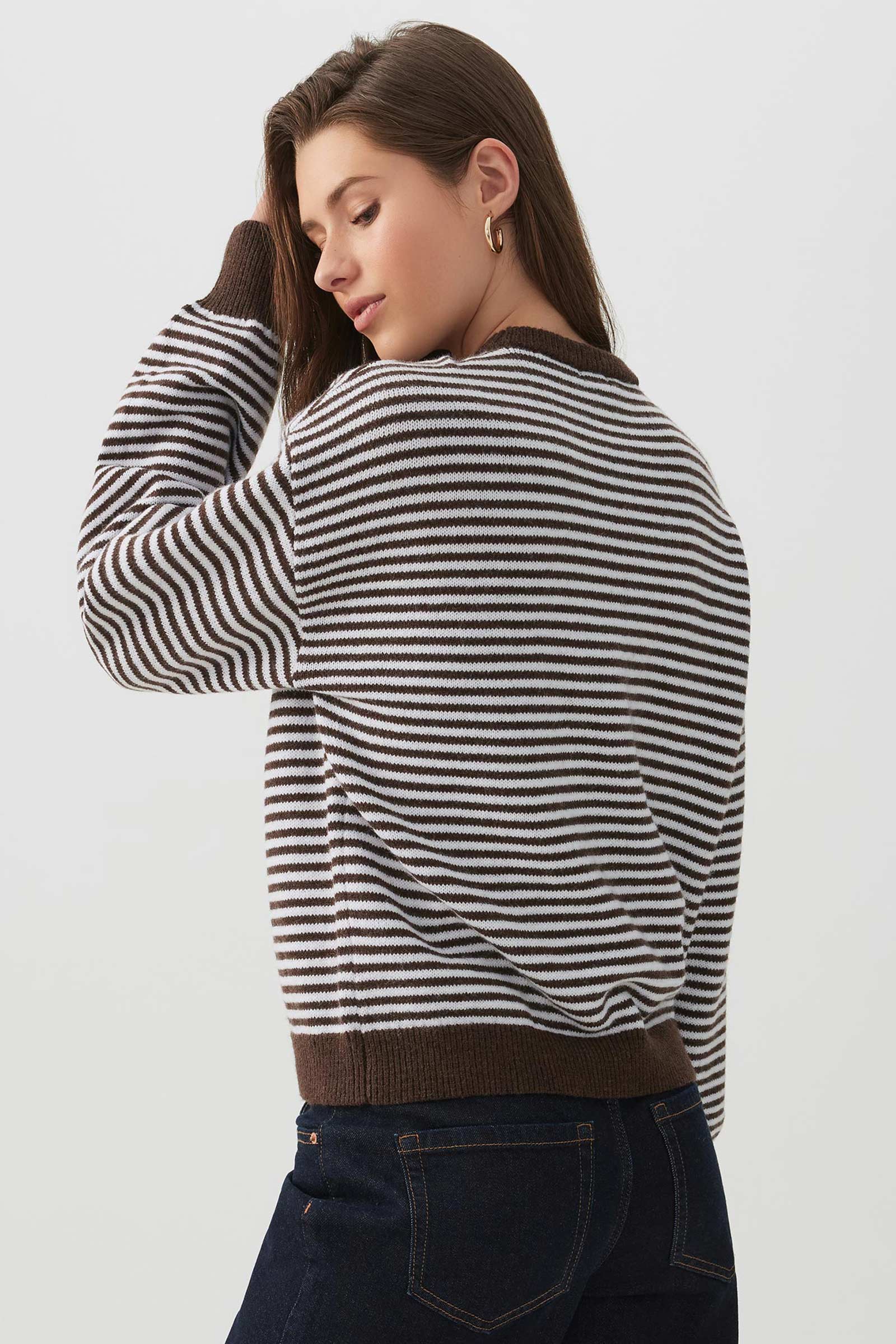 Striped Crew Neck Sweater - Image 4